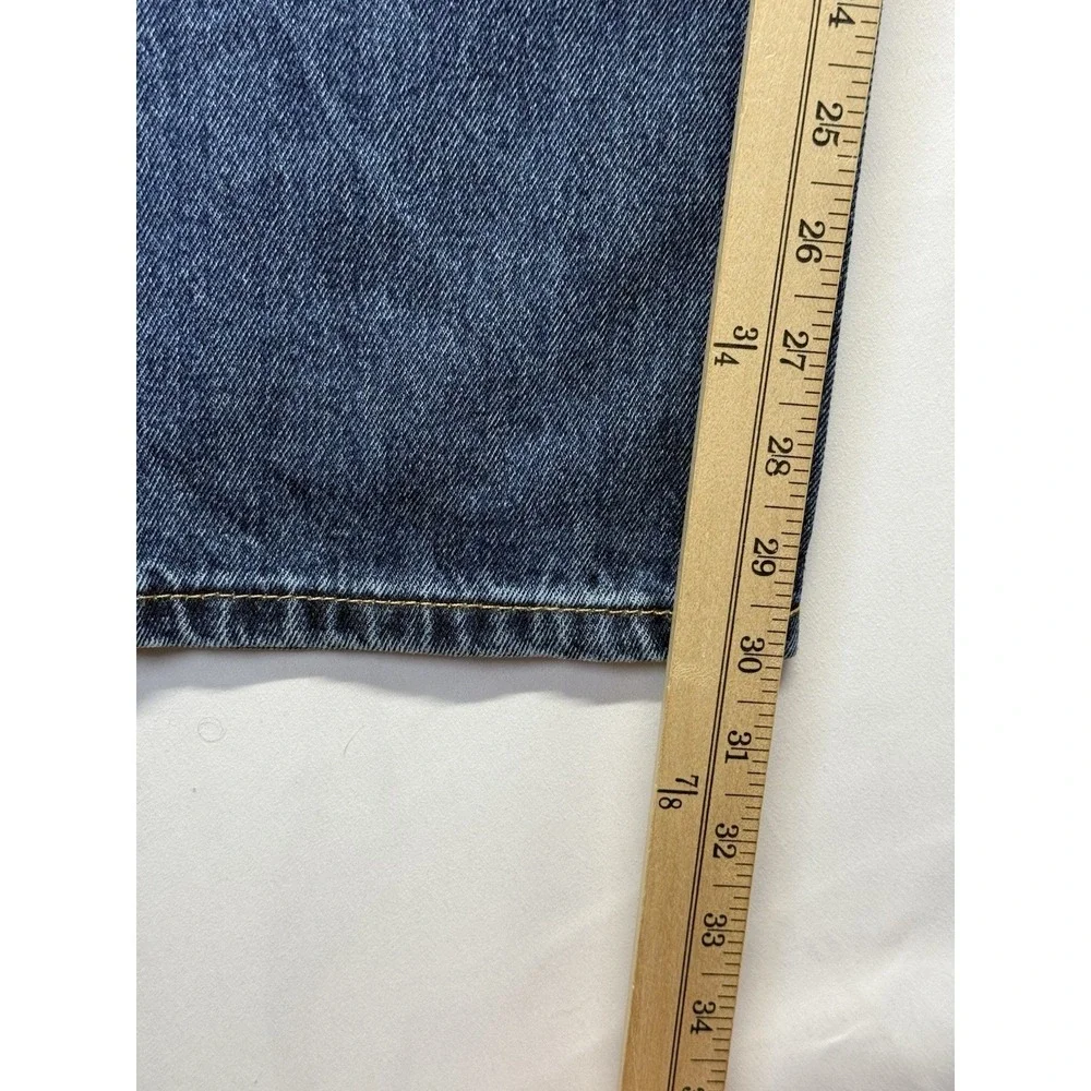 Levi's 505 Men's Jeans 29x30 Blue Denim Straight‎ Leg Zip Fly Classic USA *hole